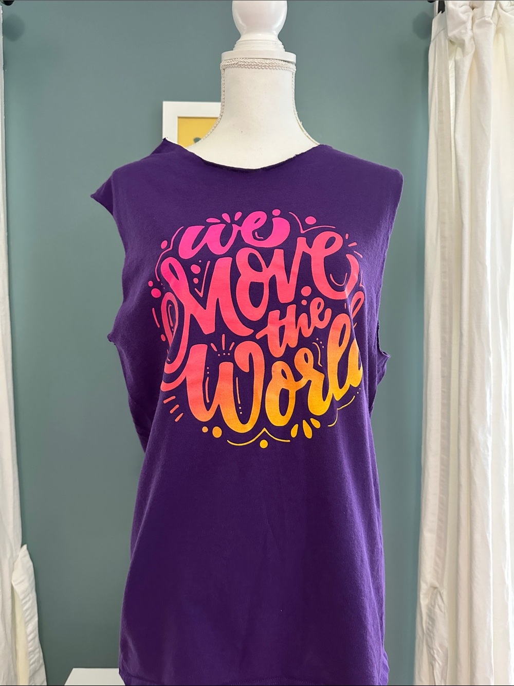 Zumba Convention 2019 Custom Graphic Muscle Tank Top - "We Move the World"